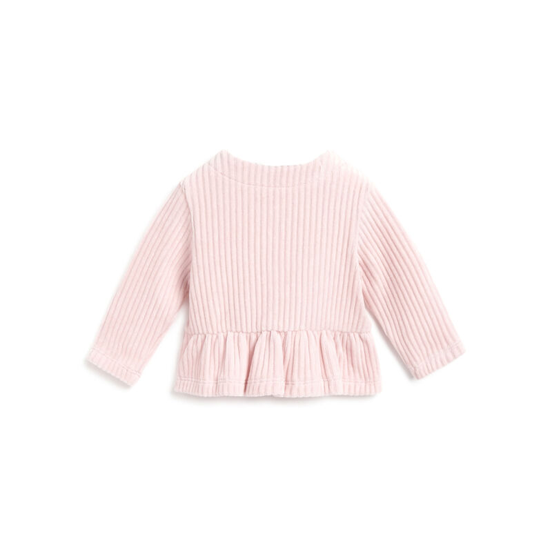 Girls Light Pink Solid Sweatshirt image number 1